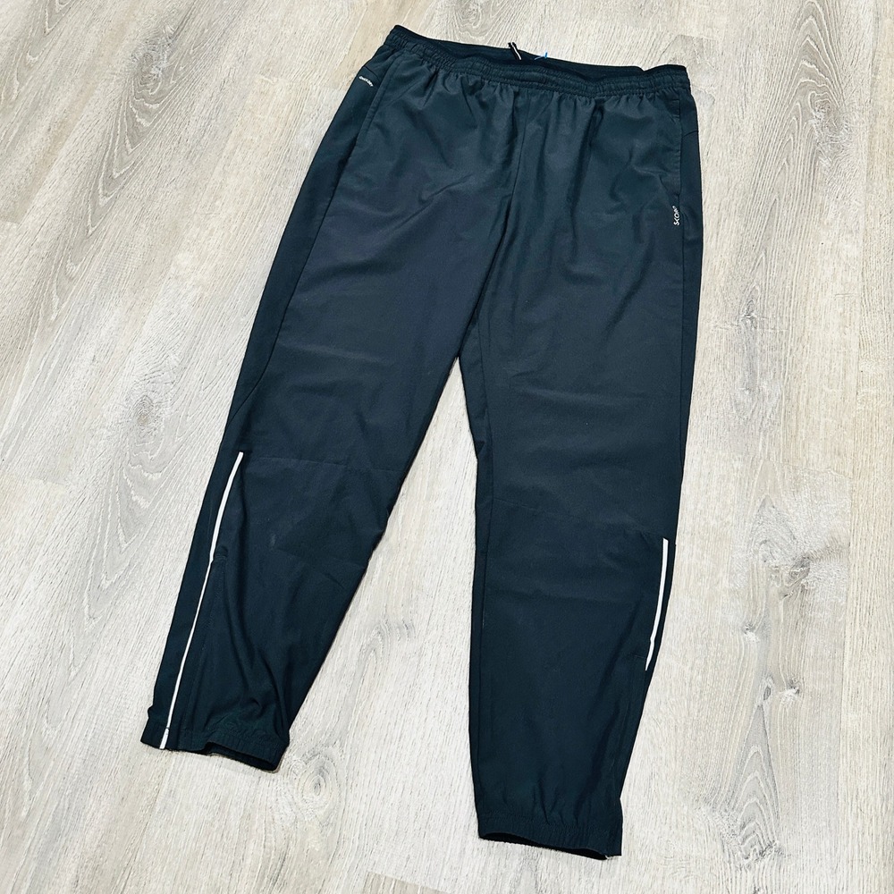 Skora Qwick-Dry Mens Running Pants Black XL Reflective Athletic Joggers Training